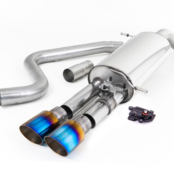 Ford Fiesta MK8/8.5 ST 1.5 - GPF Back System with Burnt Titanium GT-90 Trims - Burnt/Blue Titanium
