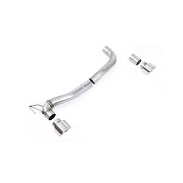Ford Fiesta MK8/8.5 ST 1.5 - Maxton Designs Dual Outlet Upgrade Kit with GT-100 Polished Trims - Polished - Exhaust Only