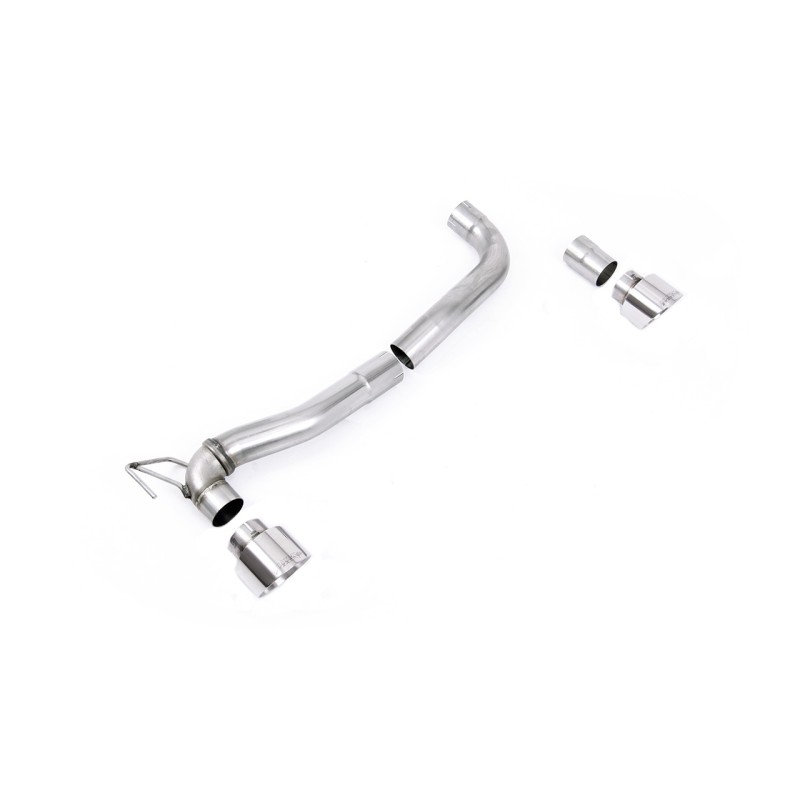 Ford Fiesta MK8/8.5 ST 1.5 - Maxton Designs Dual Outlet Upgrade Kit with GT-100 Polished Trims - Polished - Exhaust Only