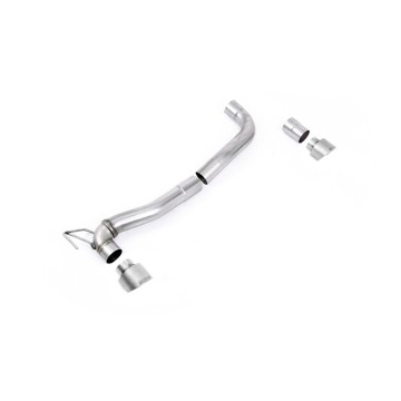 Ford Fiesta MK8/8.5 ST 1.5 - Maxton Designs Dual Outlet Upgrade Kit with GT-100 Titanium Trims - Brushed Titanium - Exhaust Only