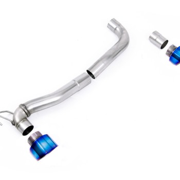 Ford Fiesta MK8/8.5 ST 1.5 - Maxton Designs Dual Outlet Upgrade Kit with GT-100 Burnt Titanium Trims - Burnt/Blue Titanium - Exhaust Only