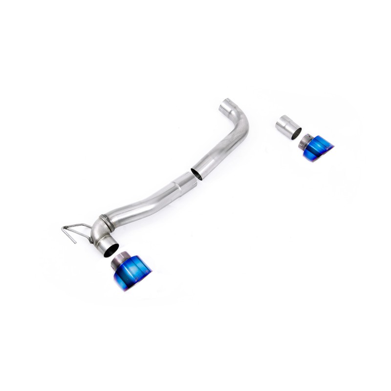 Ford Fiesta MK8/8.5 ST 1.5 - Maxton Designs Dual Outlet Upgrade Kit with GT-100 Burnt Titanium Trims - Burnt/Blue Titanium - Exhaust Only