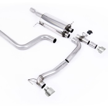 Ford Fiesta MK8/8.5 ST 1.5 - GPF Back Maxton Designs Dual Outlet System with Titanium GT-100 Trims - Brushed Titanium - Exhaust Only