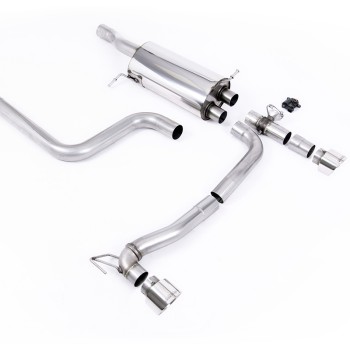 Ford Fiesta MK8/8.5 ST 1.5 - GPF Back Maxton Designs Dual Outlet System with Polished GT-100 Trims - Polished - Exhaust Only