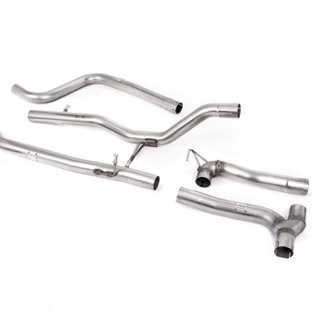 Ford Fiesta MK8 1.0T ST Line (Non GPF Models) Dual Outlets - Non Resonated (Louder) Dual Outlet Exhaust System with Polished GT-100 Trim (Requires Maxton Diffuser) - Polished - Exhaust Only