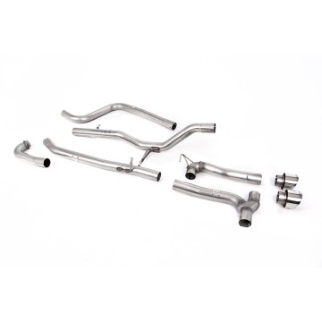 Ford Fiesta MK8 1.0T ST Line (Non GPF Models) Dual Outlets - Non Resonated (Louder) Dual Outlet Exhaust System with Polished GT-100 Trim (Requires Maxton Diffuser) - Polished - Exhaust Only