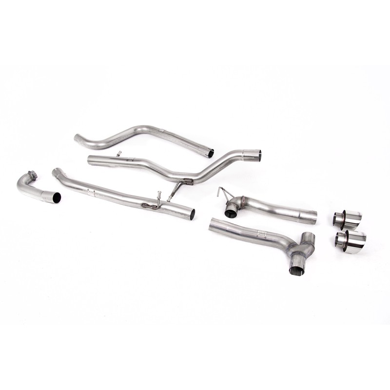 Ford Fiesta MK8 1.0T ST Line (Non GPF Models) Dual Outlets - Non Resonated (Louder) Dual Outlet Exhaust System with Polished GT-100 Trim (Requires Maxton Diffuser) - Polished - Exhaust Only