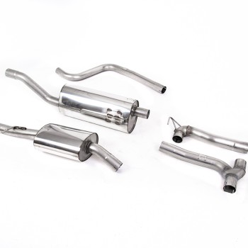 Ford Fiesta MK8 1.0T ST Line (Non GPF Models) Dual Outlets - Resonated (Quieter) Dual Outlet Exhaust System with Polished GT-100 Trims (Requires Maxton Diffuser) - Polished - Exhaust Only
