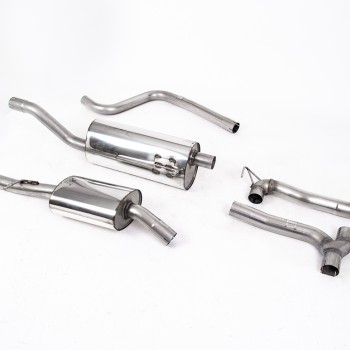 Ford Fiesta MK8 1.0T ST Line (Non GPF Models) Dual Outlets - Resonated (Quieter) Dual Outlet Exhaust System Brushed Titanium GT-100 Trims (Requires Maxton Diffuser) - Brushed Titanium - Exhaust Only
