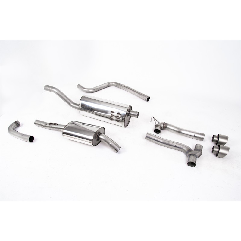 Ford Fiesta MK8 1.0T ST Line (Non GPF Models) Dual Outlets - Resonated (Quieter) Dual Outlet Exhaust System Brushed Titanium GT-100 Trims (Requires Maxton Diffuser) - Brushed Titanium - Exhaust Only