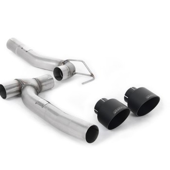 Ford Fiesta MK8 1.0T ST Line (Dual Outlets) - Upgrade Kits for Existing Milltek Cat Back Systems with Cerakote Black GT-100 Trims (Requires Diffuser) - Cerakote Black - Exhaust Only
