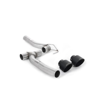 Ford Fiesta MK8 1.0T ST Line (Dual Outlets) - Upgrade Kits for Existing Milltek Cat Back Systems with Cerakote Black GT-100 Trims (Requires Diffuser) - Cerakote Black - Exhaust Only