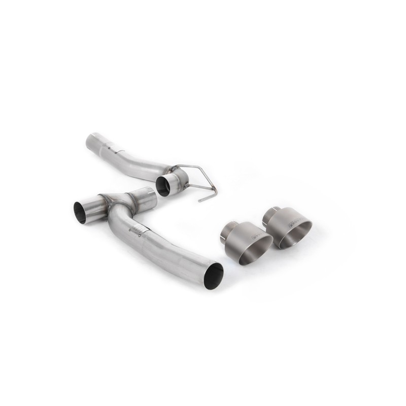 Ford Fiesta MK8 1.0T ST Line (Dual Outlets) - Upgrade Kit for Existing Milltek Cat Back Systems with Brushed Titanium GT-100 Trims (Requires Diffuser) - Brushed Titanium - Exhaust Only