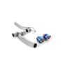 Ford Fiesta MK8 1.0T ST Line (Dual Outlets) - Upgrade Kit for Existing Milltek Cat Back Systems with Burnt/Blue Titanium GT-100 Trims (Requires Diffuser) - Burnt/Blue Titanium - Exhaust Only