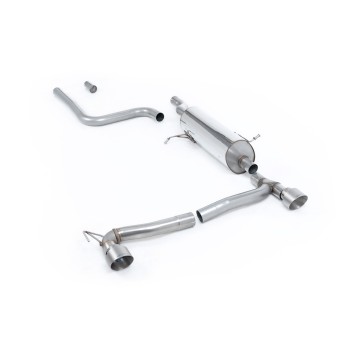 Ford Fiesta MK8 1.0T ST Line (Dual Outlets) - GPF/OPF Back Resonated with Brushed Titanium GT-100 Trims (Requires Diffuser) - Brushed Titanium - Exhaust Only