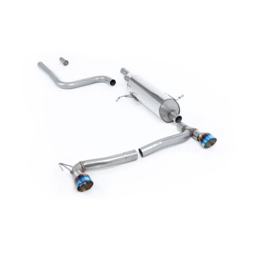 Ford Fiesta MK8 1.0T ST Line (Dual Outlets) - GPF/OPF Back Resonated with Burnt/Blue Titanium GT-100 Trims (Requires Diffuser) - Burnt/Blue Titanium - Exhaust Only