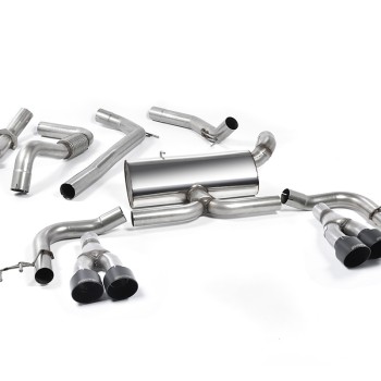 Honda Civic FK2 Type R Turbo (RHD Model Only) - Non-Resonated Cat-Back Exhaust System - Cerakote Black