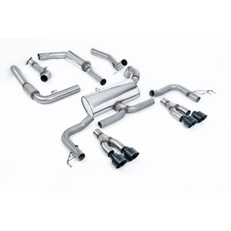 Honda Civic FK2 Type R Turbo (LHD Model Only) - Resonated Cat-Back Exhaust System - Cerakote Black