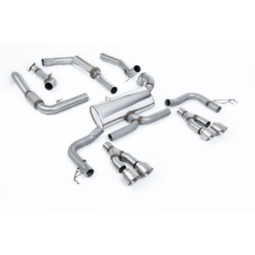 Honda Civic FK2 Type R Turbo (LHD Model Only) - Resonated Cat-Back Exhaust System - Brushed Titanium