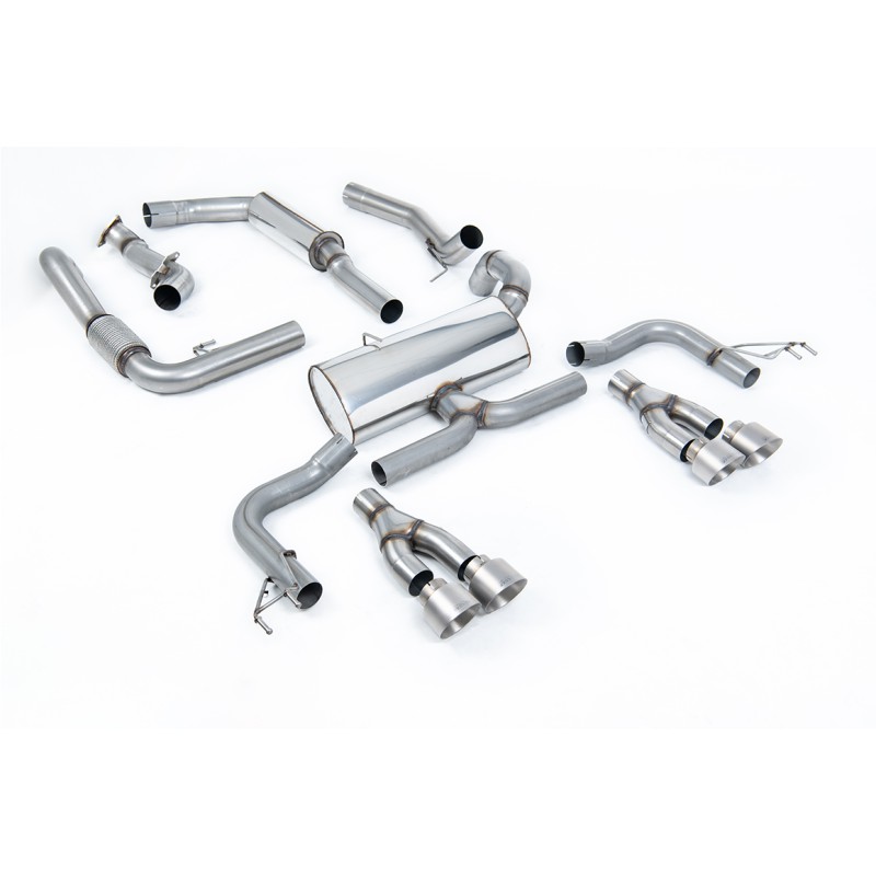 Honda Civic FK2 Type R Turbo (LHD Model Only) - Resonated Cat-Back Exhaust System - Brushed Titanium