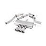 Honda Civic FK8 Type R - Resonated Cat-Back Exhaust System with 3 x Polished GT-100 Trims - Polished