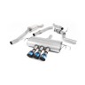 Honda Civic FK8 Type R - Part Resonated Road+ Cat Back Exhaust System with 3 x Burnt Titanium GT-100 Trims - Burnt Titanium