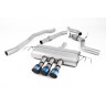 Honda Civic FK8 Type R - Non-Resonated (Louder) Cat-Back Exhaust System with 3 x Burnt Titanium GT-100 Trims - Carbon Fibre