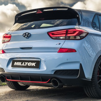 Hyundai/Kia i30N Performance Fastback (GPF Models) - Cat-Back Exhaust System with Polished GT-115 Trims - Removes OPF - Polished