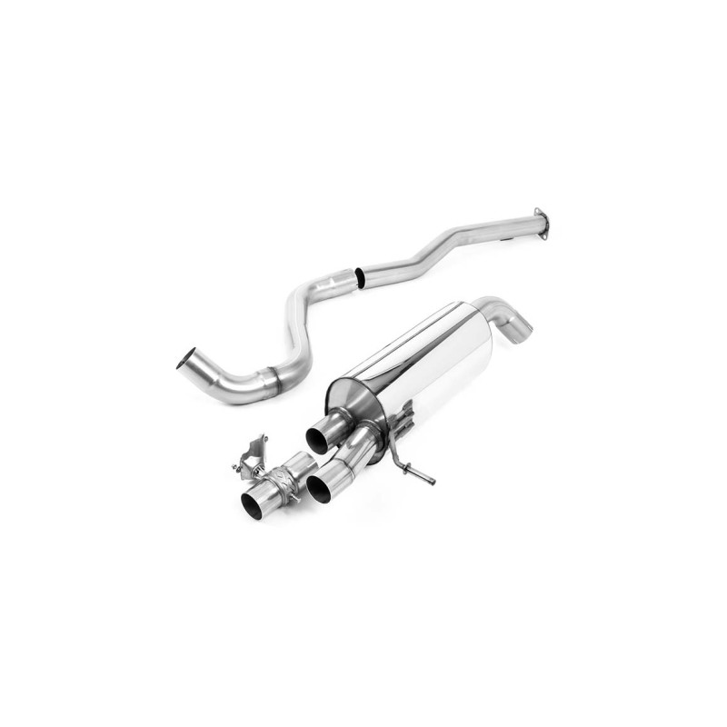 Hyundai/Kia i20 N - Non-Resonated (Louder) OPF/GPF Back System with GT-90 Titanium Trims - Brushed Titanium