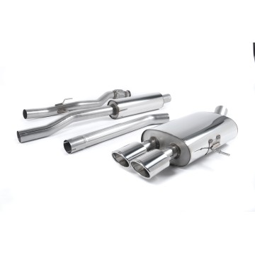 Mini Cooper S R56/R58 - Resonated (Quieter) Cat-Back Exhaust System with Twin Oval Tailpipes - Non John Cooper Works Body Kit