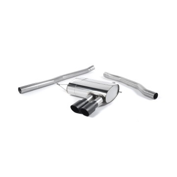 Mini Cooper S F56 - Non-Resonated (Louder) Cat-Back Exhaust System with Cerakote Black Tips - Cerakote Black