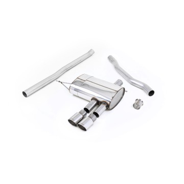Mini Cooper S F56 - Non-Resonated (Louder) Cat-Back Exhaust System with Polished Tips - Polished
