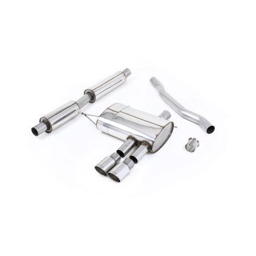 Mini Cooper S F56 - Resonated (Quieter) Cat-Back Exhaust System with Polished Tips - Polished