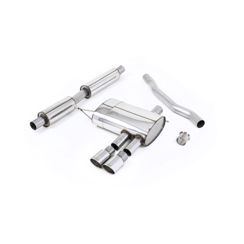 Mini Cooper S F56 - Resonated (Quieter) Cat-Back Exhaust System with Polished Tips - Polished