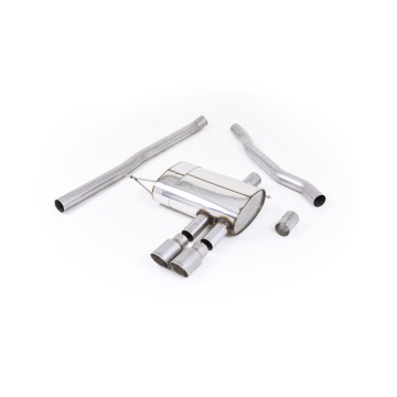 Mini Cooper S F56 - Non-Resonated (Louder) Cat-Back Exhaust System with Titanium Tips - Brushed Titanium