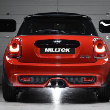 Mini Cooper S F56 - Valved & Non-Resonated (Louder) Cat-Back Exhaust System with Cerakote Black Tips - Cerakote Black