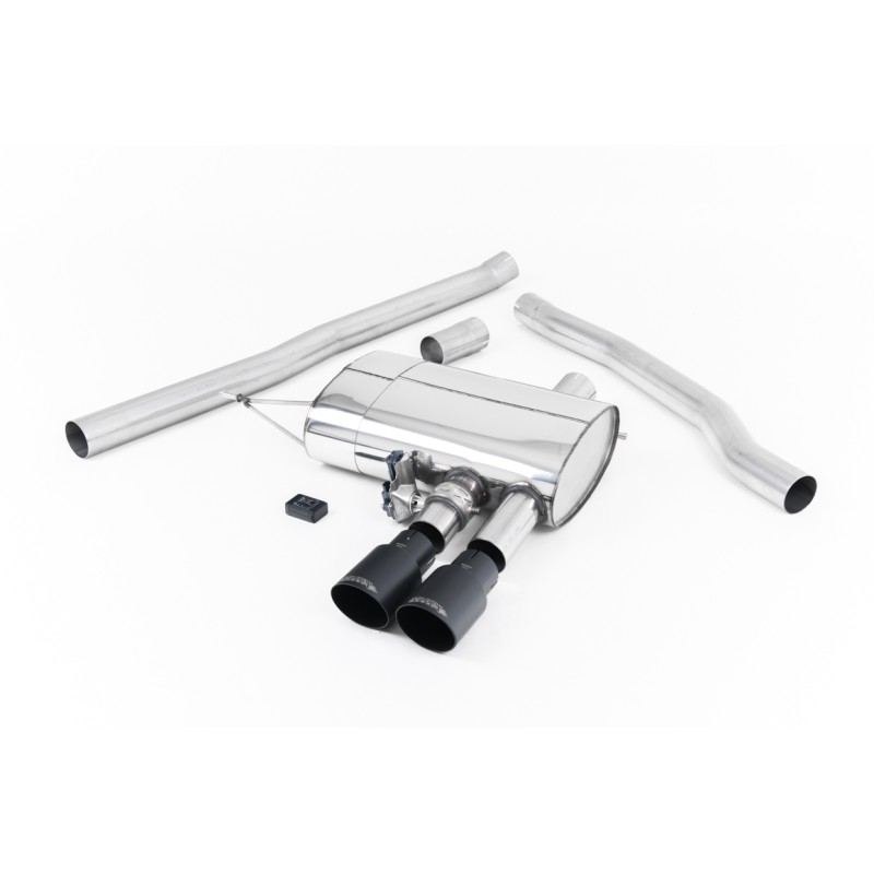 Mini Cooper S F56 - Valved & Non-Resonated (Louder) Cat-Back Exhaust System with Cerakote Black Tips - Cerakote Black