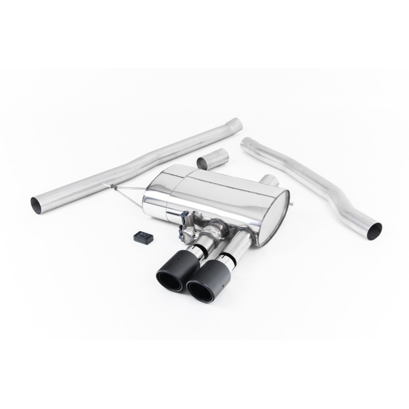 Mini Cooper S F56 - Valved & Non-Resonated (Louder) Cat-Back Exhaust System with Carbon Fibre Tips - Carbon Fibre