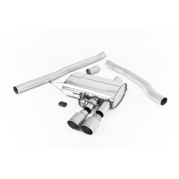 Mini Cooper S F56 - Valved & Non-Resonated (Louder) Cat-Back Exhaust System with Titanium Tips - Brushed Titanium