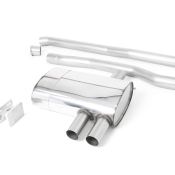 Mini Cooper S/JCW F56 - Non-Resonated (Louder) Cat-Back Exhaust System with GPF Bypass with Carbon JET-90 Trims - Carbon Fibre