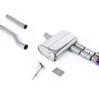 Mini Cooper S F55 (LCI Only) - GPF/OPF Back Exhaust System with Burnt Titanium GT-90 Trims - Burnt Titanium