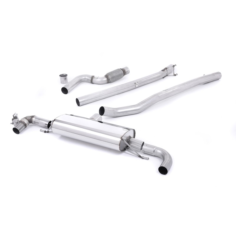 Mercedes A45 AMG W176 - Non-Resonated Cat-Back Exhaust System (Uses OE Trims) - Valved