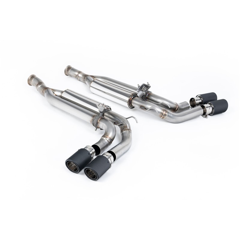 Mercedes G63 W463 (UK/Euro GPF Models) - Cat-Back Exhaust System with Carbon Trims - Carbon Fibre