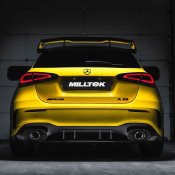 Mercedes A35 AMG W177 Hatch (GPF Models) - Non-Valved Cat-Back Race Exhaust System (Louder) with GPF Delete (Uses OE Trims) - Non-Valved