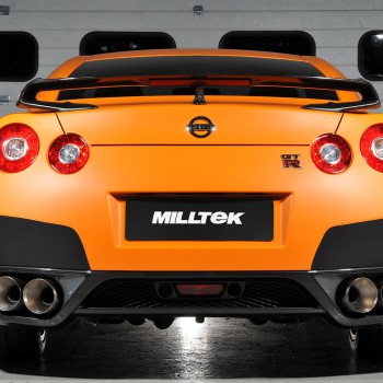 Nissan GT-R R35 - Non-Resonated Primary Cat-Back Exhaust System with Quad Polished Trims - Polished