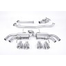 Nissan GT-R R35 - Non-Resonated Primary Cat-Back Exhaust System with Quad Polished Trims - Polished