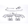 Nissan GT-R R35 - Non-Resonated Primary Cat-Back Exhaust System with Quad Brushed Titanium Trims - Brushed Titanium