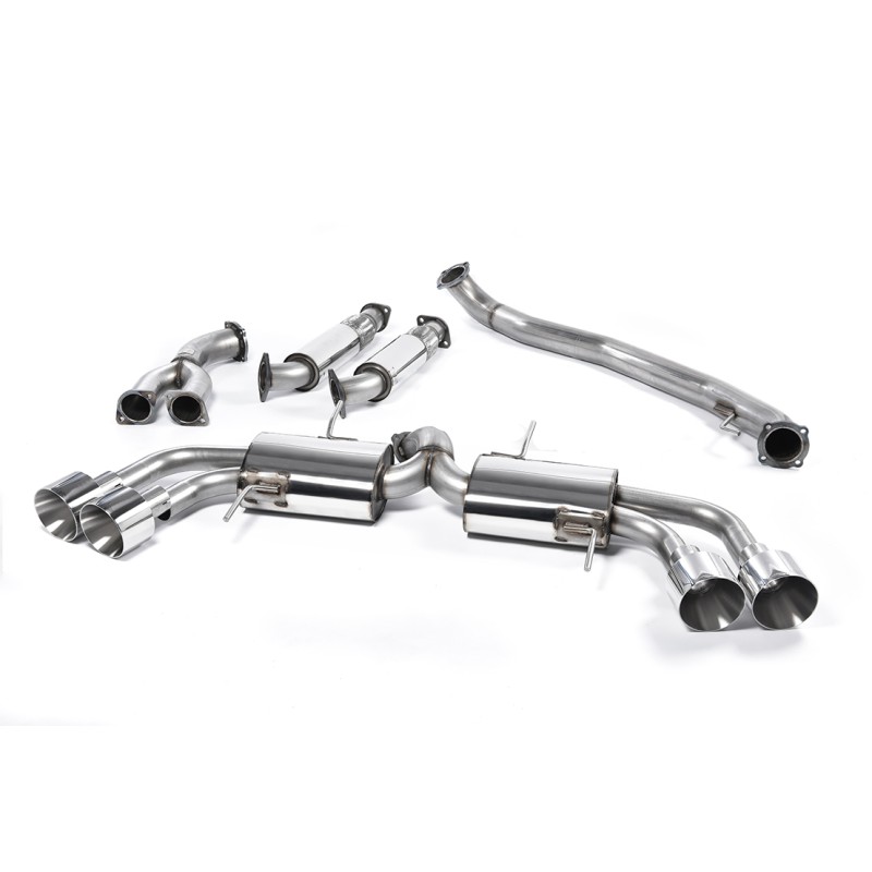 Nissan GT-R R35 - Primary Cat-Back 90MM Exhaust Systems with Polished Tips - Polished