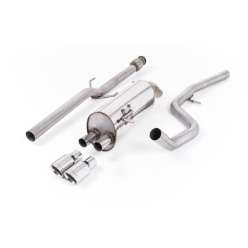 Peugeot 208 GTi - Non-Resonated (Louder) Cat-Back Exhaust System with Polished Trims - Polished