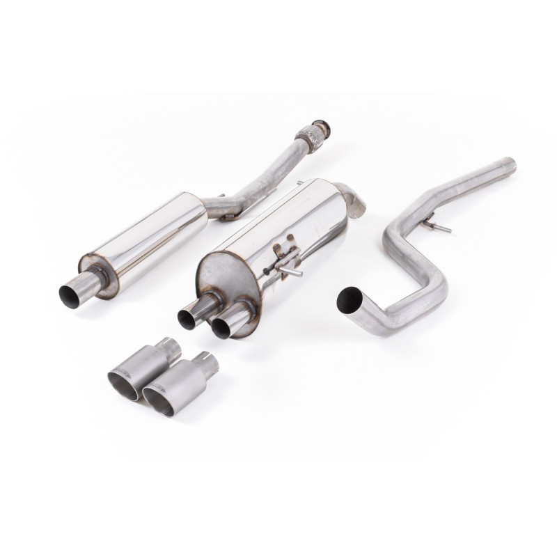 Peugeot 208 GTi - Resonated (Quieter) Cat-Back Exhaust System with Titanium Trims - Brushed Titanium